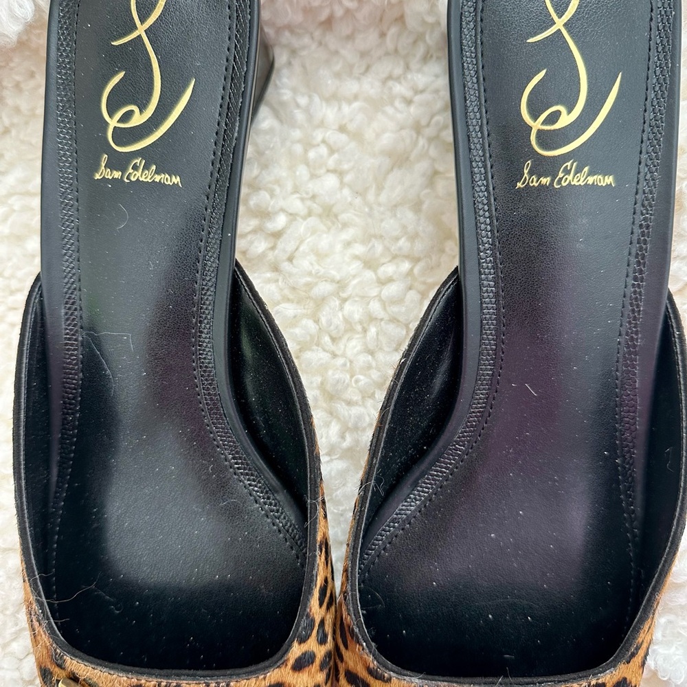 Sam Edelman Leopard Print Mules - Picture 6 of 9